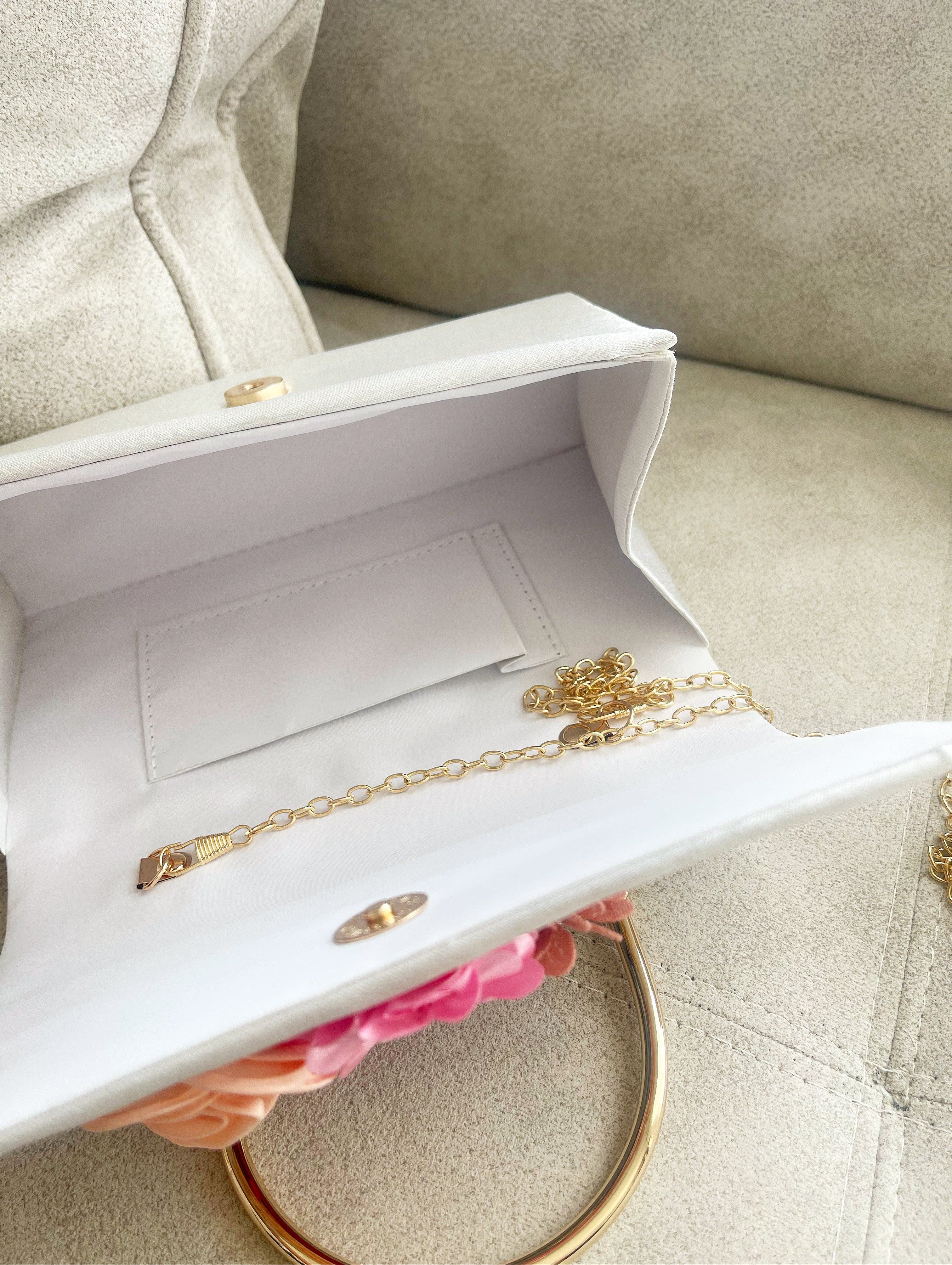 White Roselle Clutch