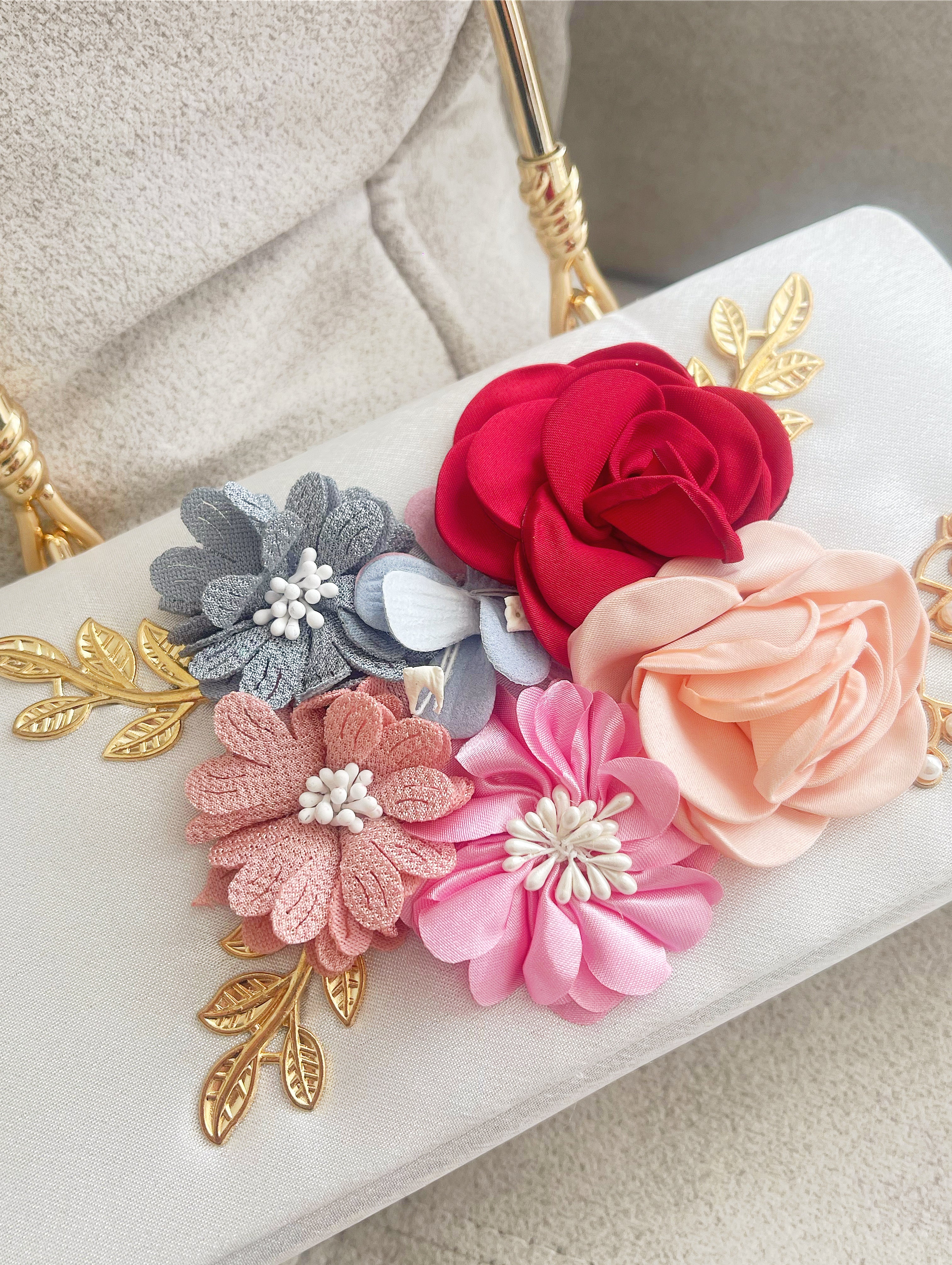 White Roselle Clutch