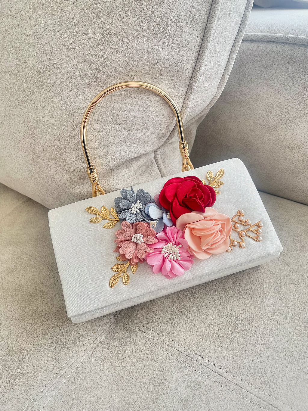 White Roselle Clutch