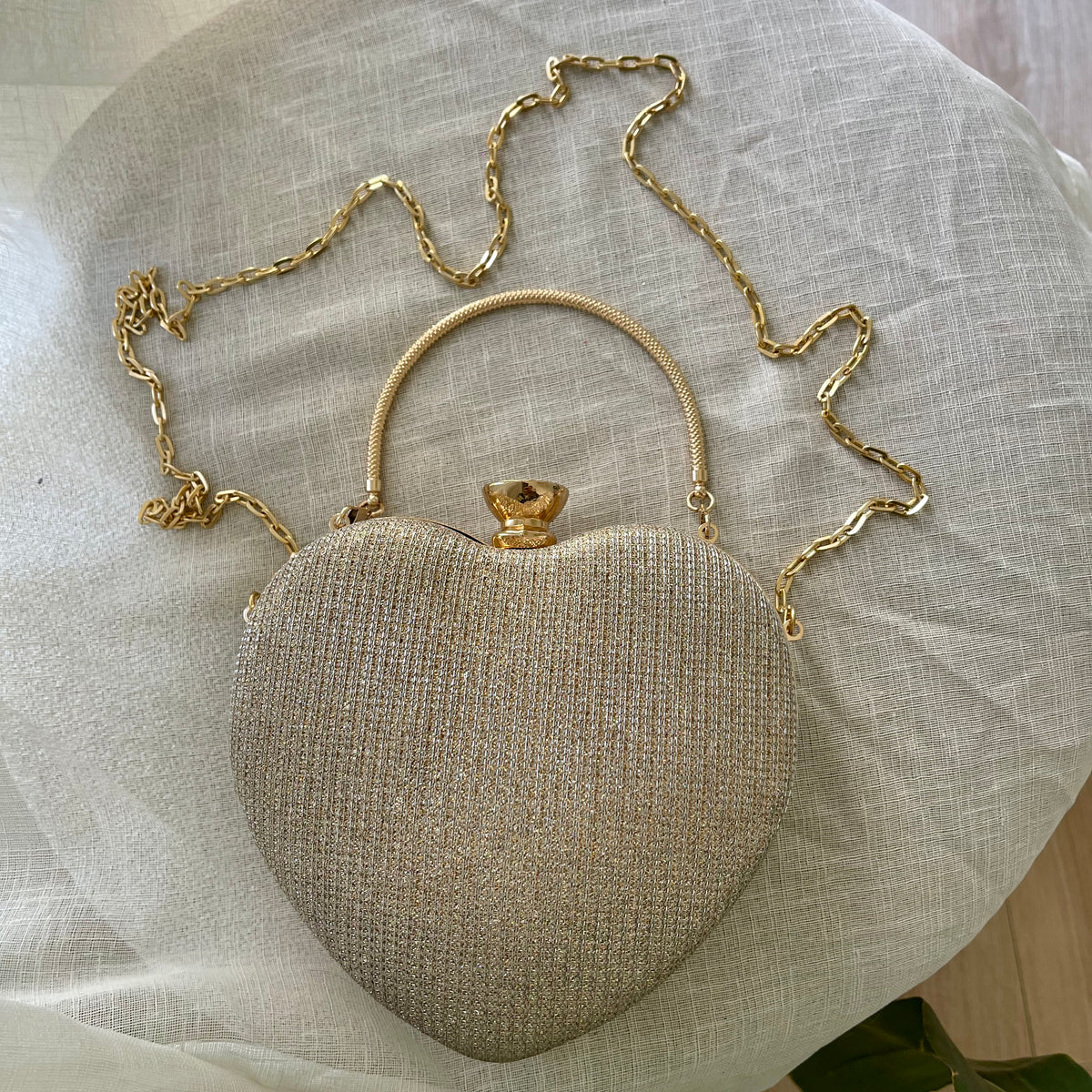 Gold Heart Clutch