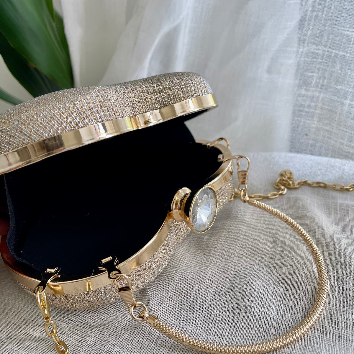 Gold Heart Clutch